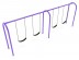 8 Feet High Elite Arch Post Swing - 2 Bays - Surplus - Purple